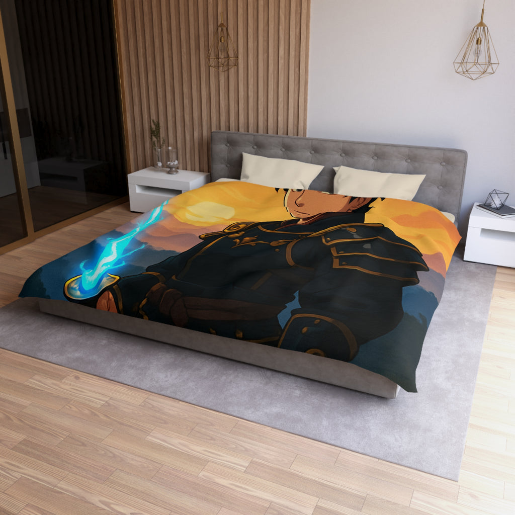 Housse de Couette Microfibre Motif Créatif Original Style Contemporain Chambre Élégante