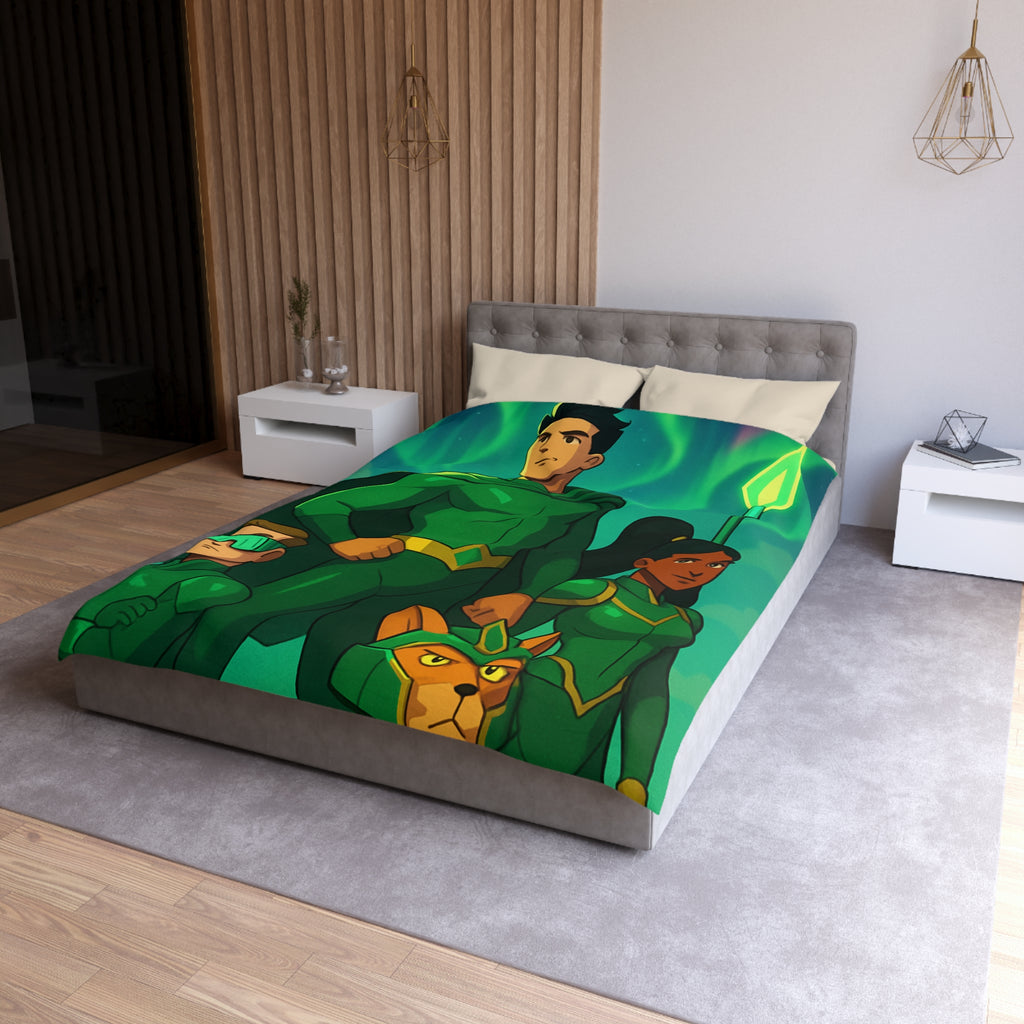 Housse de Couette Microfibre Motif Créatif Original Style Contemporain Chambre Élégante