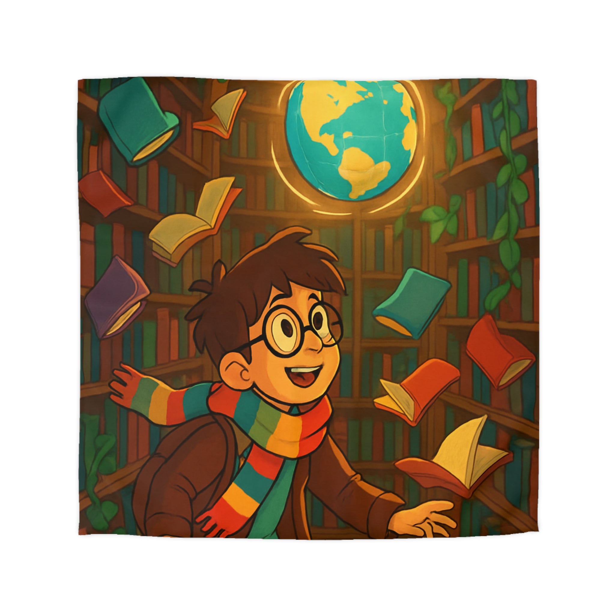 Housse de Couette Microfibre Motif Créatif Original Style Contemporain Chambre Élégante