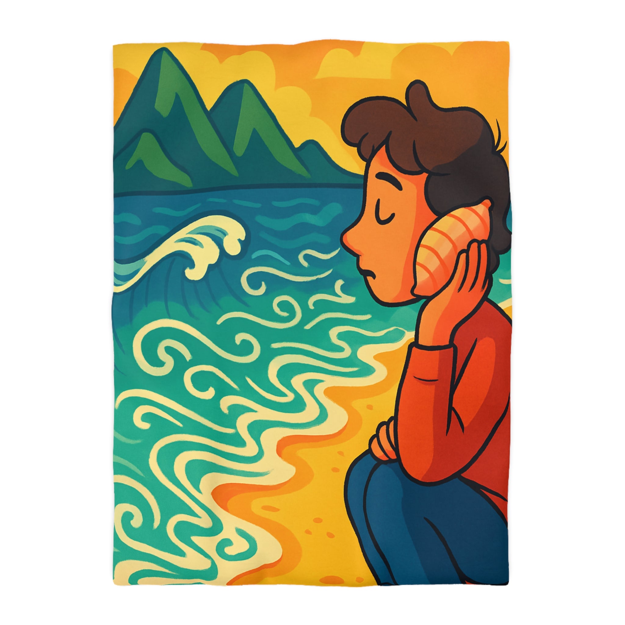 Housse de Couette Microfibre Design Artistique Moderne Décoration Chambre Confort Premium