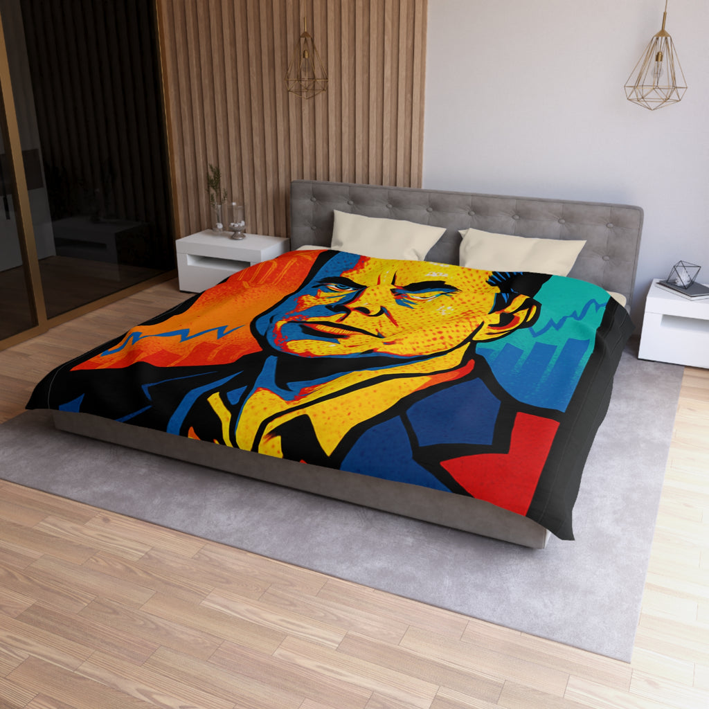 Housse de Couette Microfibre Design Artistique Moderne Décoration Chambre Confort Premium