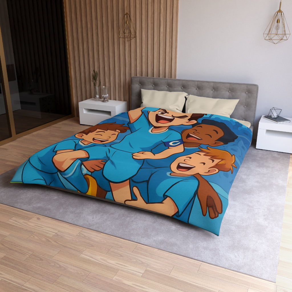 Housse de Couette Microfibre Motif Créatif Original Style Contemporain Chambre Élégante