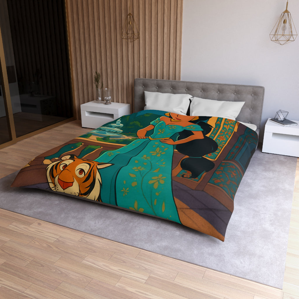 Housse de Couette Microfibre Motif Créatif Original Style Contemporain Chambre Élégante