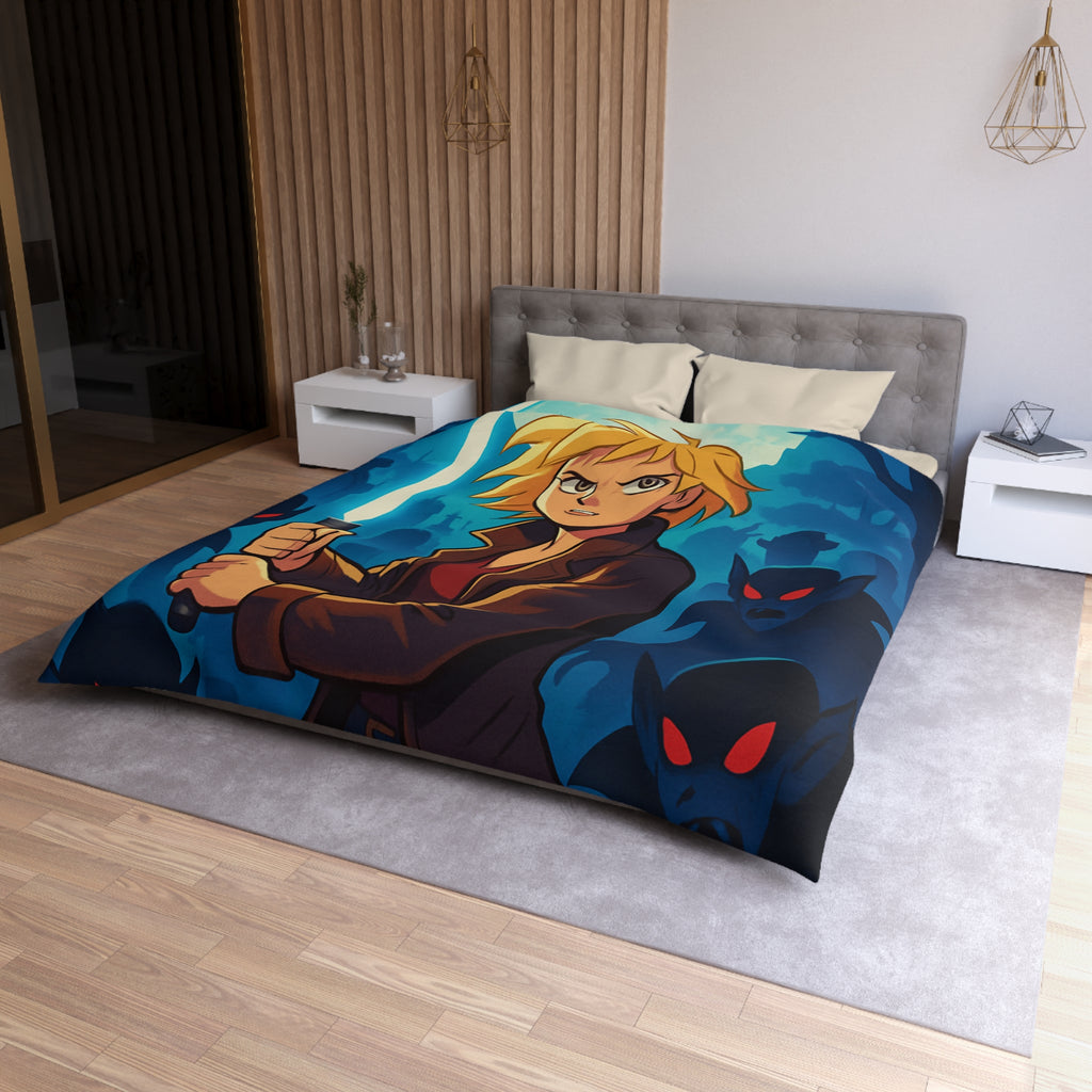 Housse de Couette Microfibre Motif Créatif Original Style Contemporain Chambre Élégante