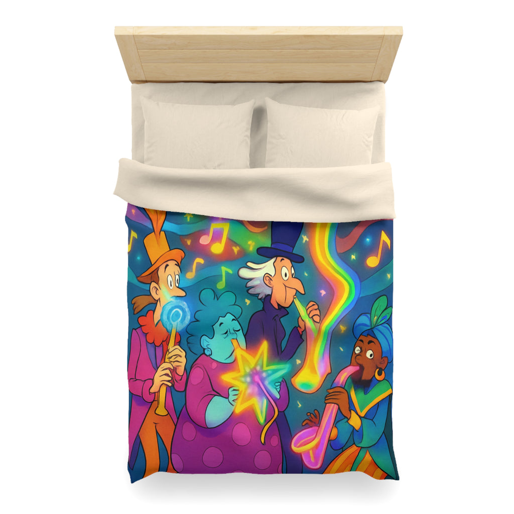 Housse de Couette Microfibre Design Artistique Moderne Décoration Chambre Confort Premium