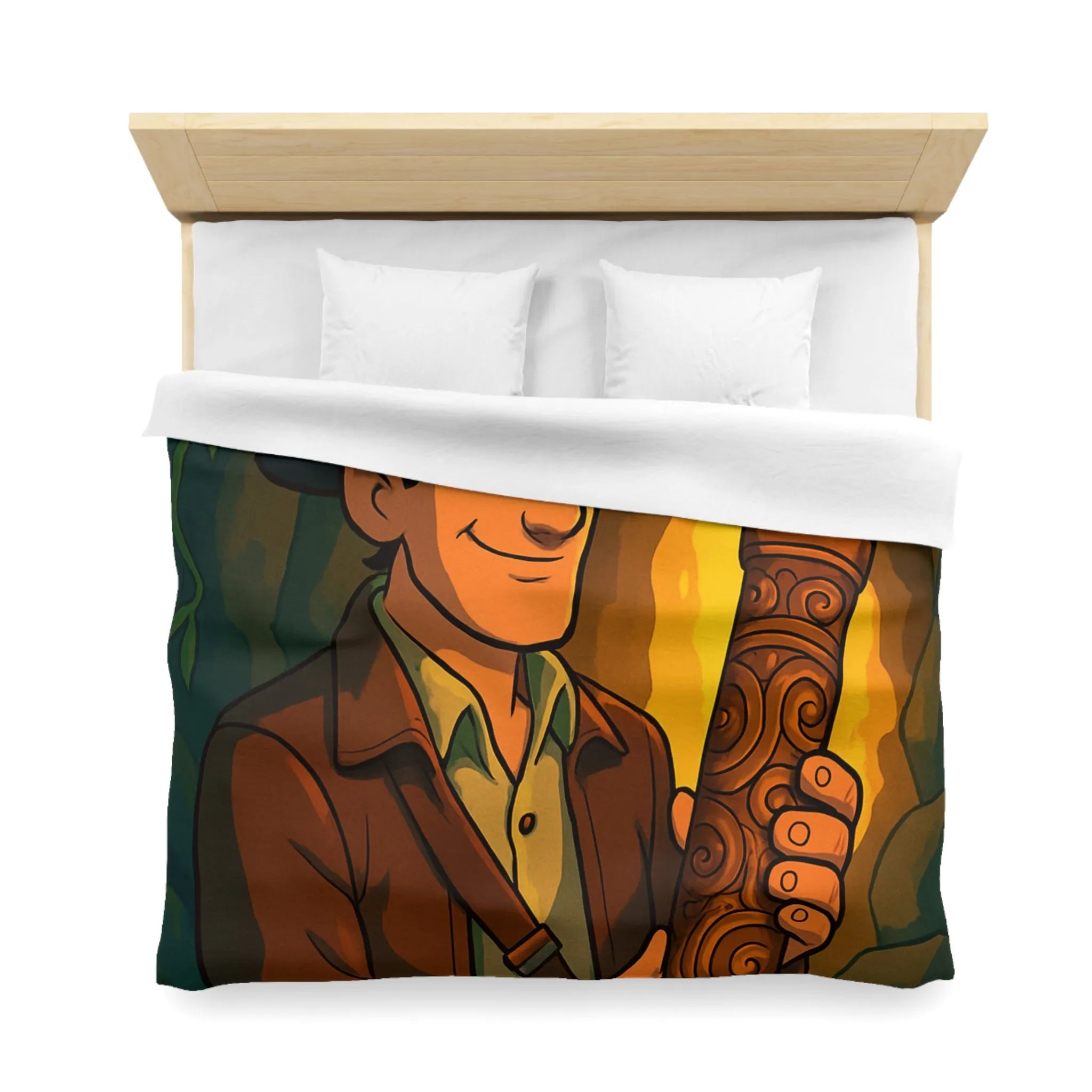 Housse de Couette Microfibre Art Graphique Contemporain Style Décoratif Chambre Tendance