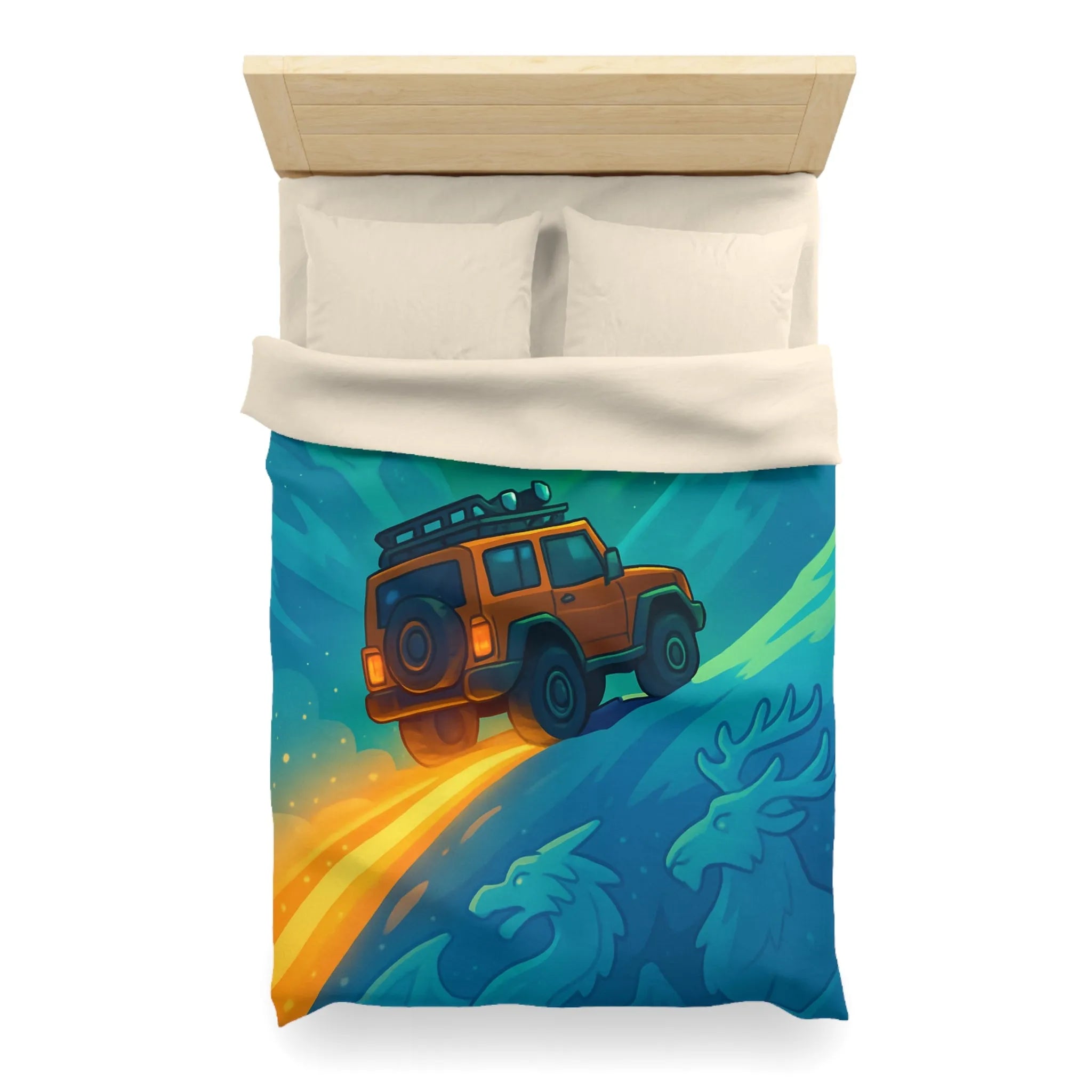 Aventure Hivernale Arctique avec Motifs Scandinaves et Aurores Boréales Scintillantes