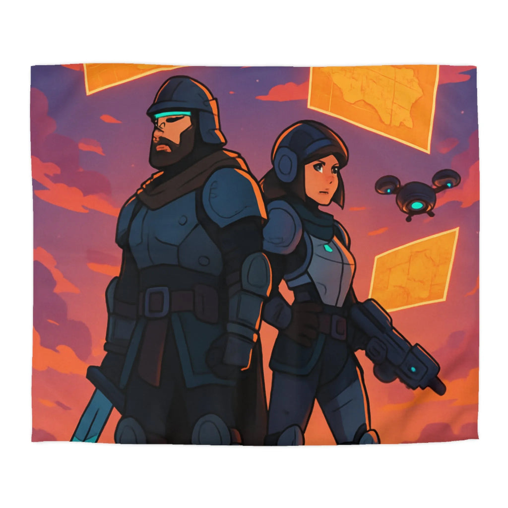 Explorez des mondes futuristes avec cette housse de couette au design captivant