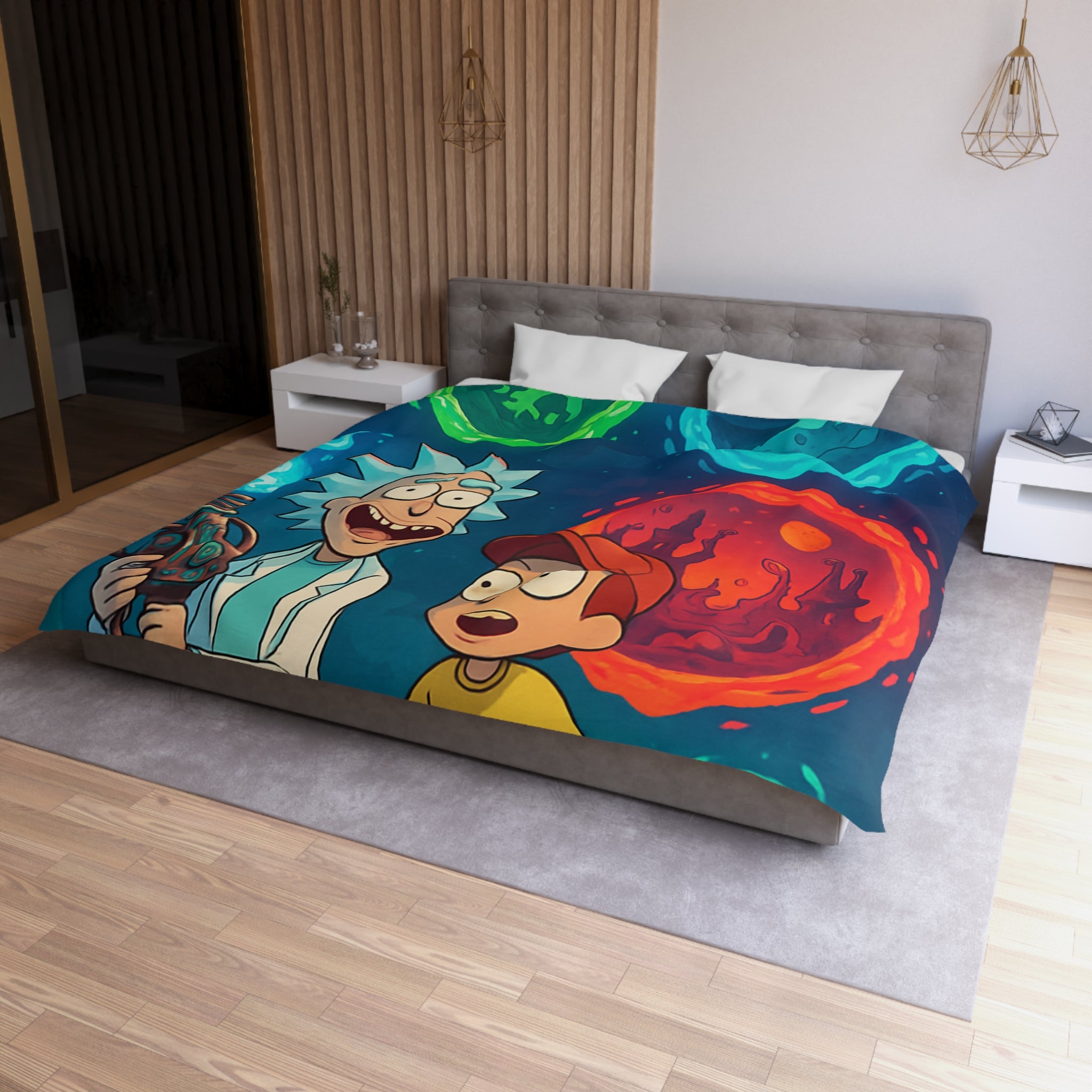 Housse de Couette Microfibre Création Artistique Moderne Design Exclusif Décoration Chambre