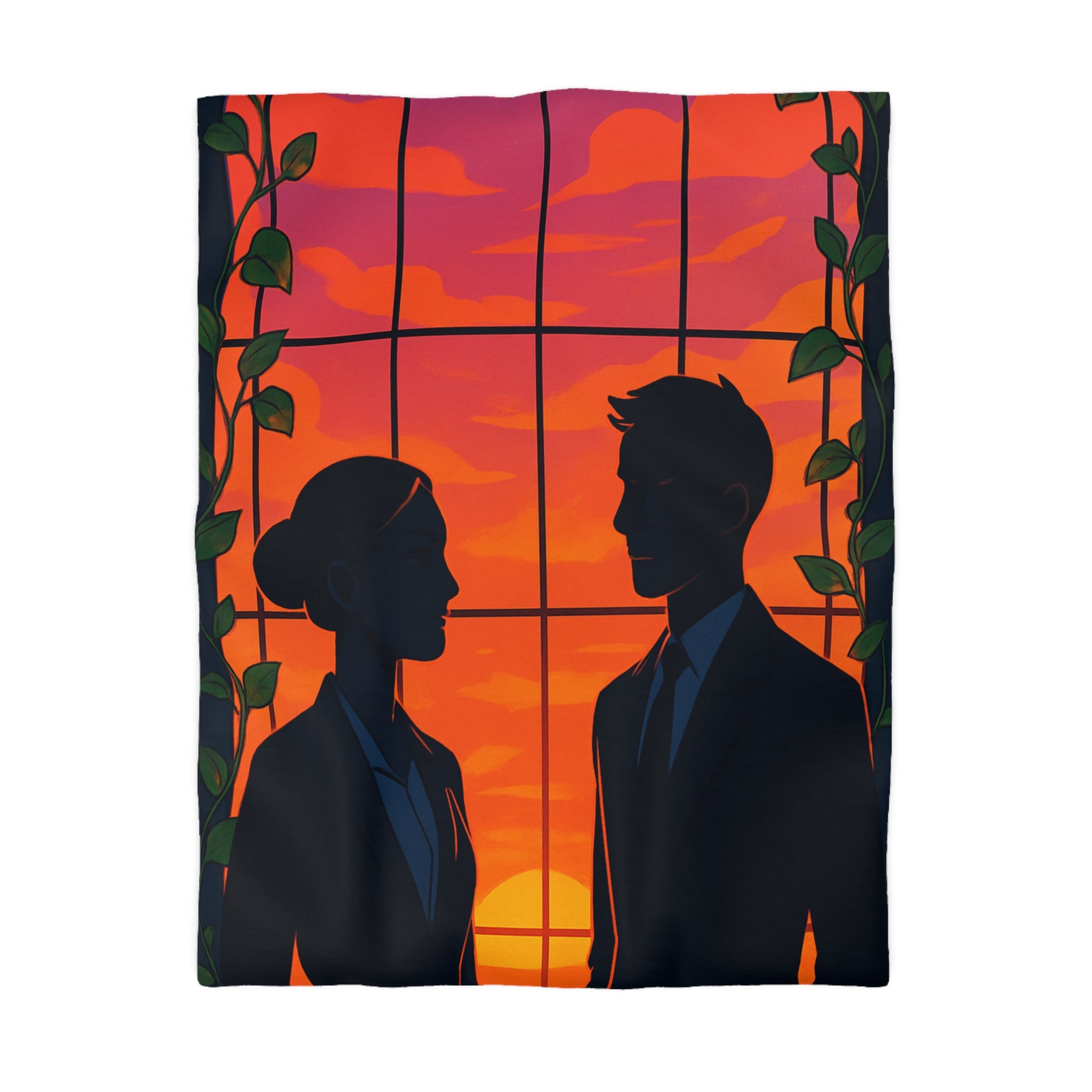 Housse de Couette Microfibre Design Artistique Moderne Décoration Chambre Confort Premium