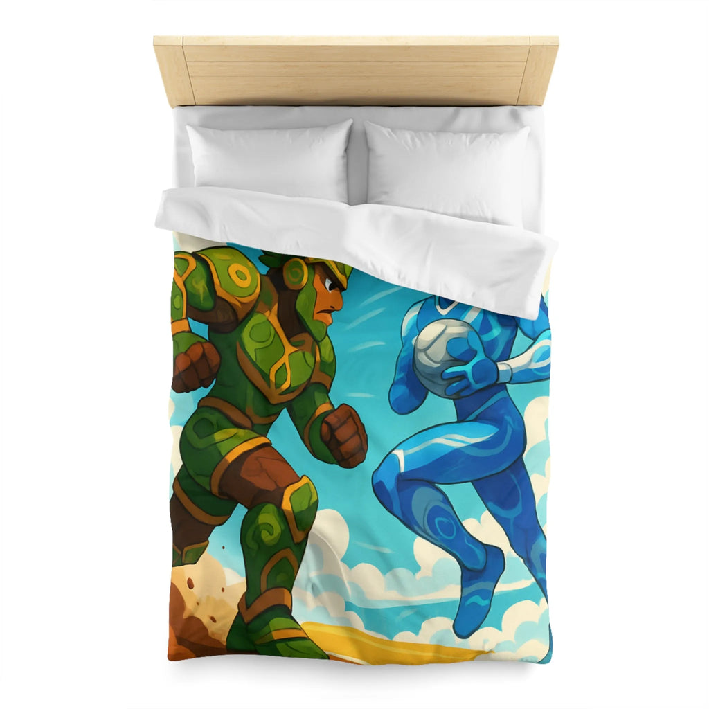 Énergie et Éléments Fusionnent dans un Duel Artistique Coloré pour Housse de Couette