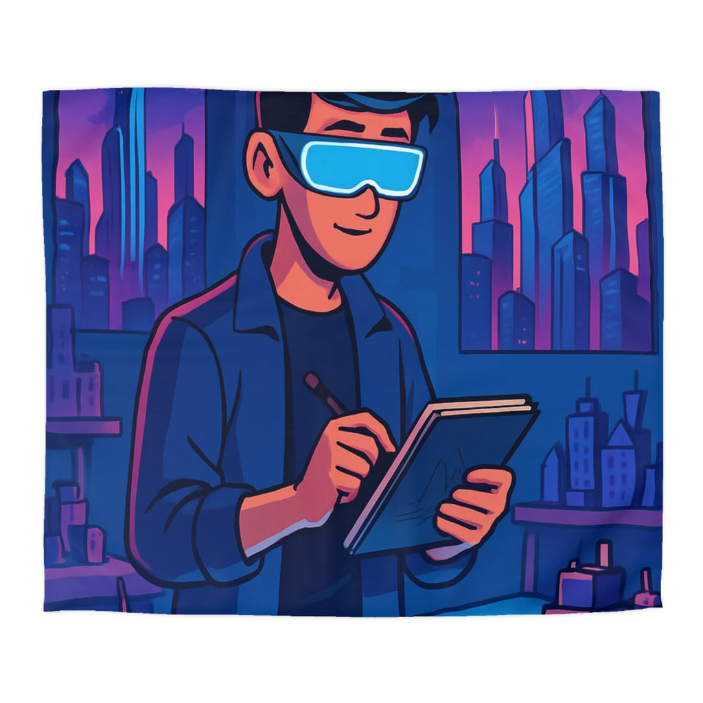 Housse de Couette Microfibre Illustration Unique Design Moderne Décoration Intérieure Raffinée