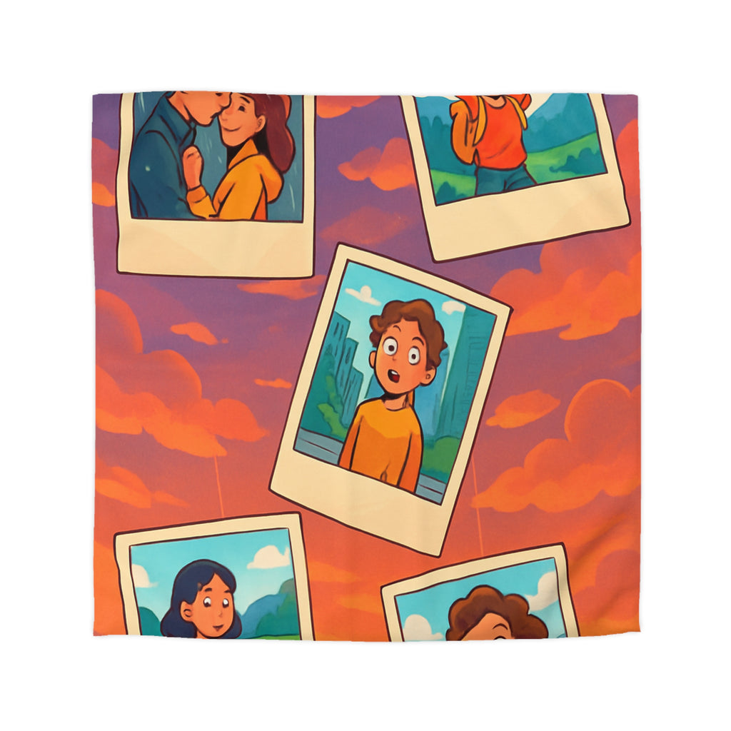 Housse de Couette Microfibre Motif Créatif Original Style Contemporain Chambre Élégante