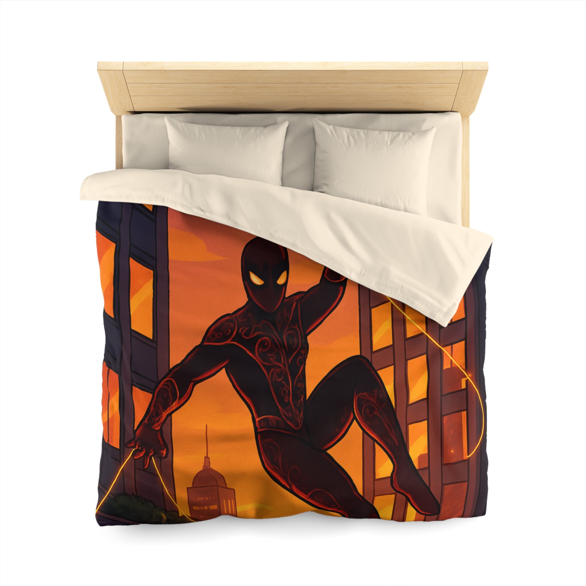 Housse de Couette Microfibre Design Artistique Moderne Décoration Chambre Confort Premium