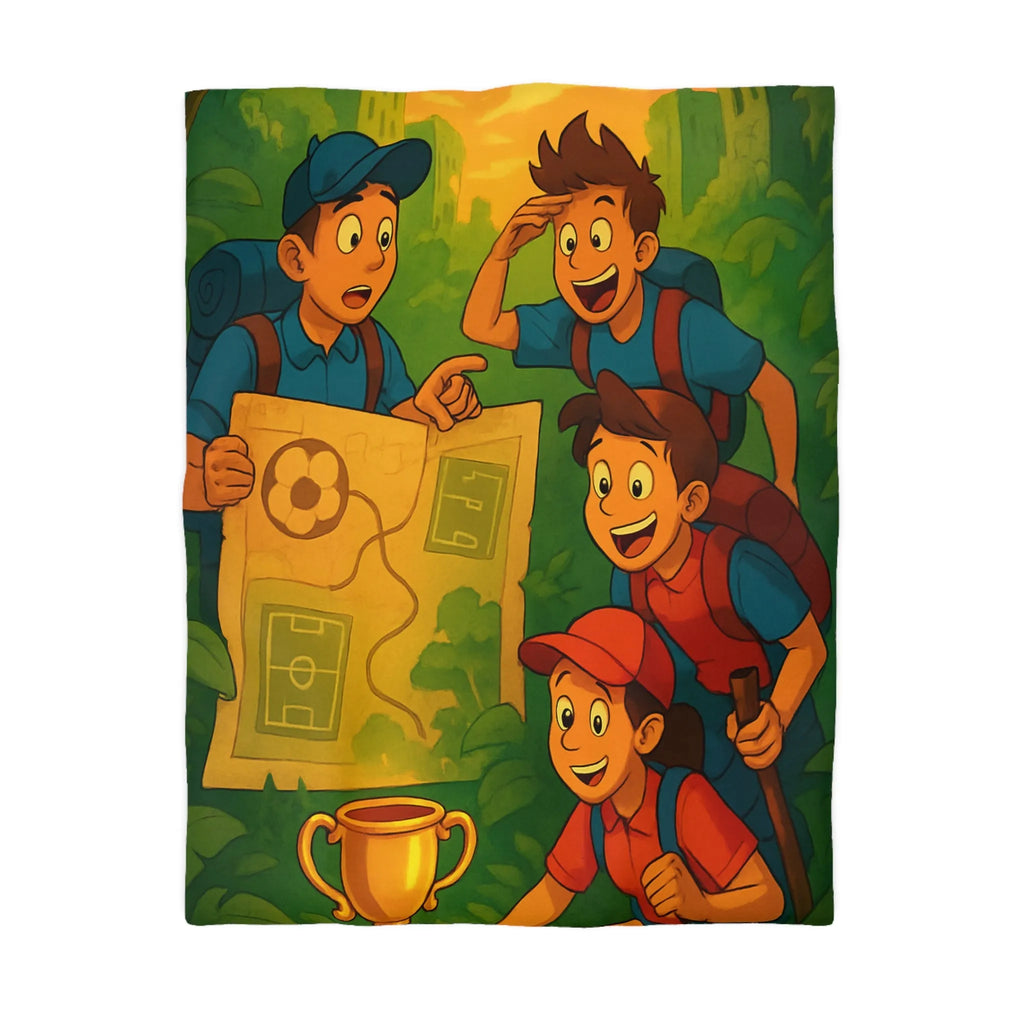 Explorez la jungles enchantée et découvrez un trésor inestimable sous un coucher de soleil vibrant