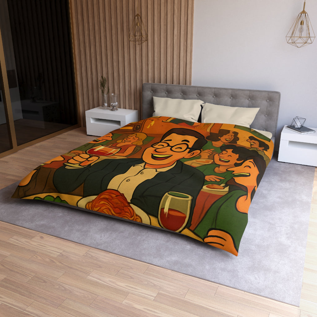 Housse de Couette Microfibre Illustration Unique Design Moderne Décoration Intérieure Raffinée