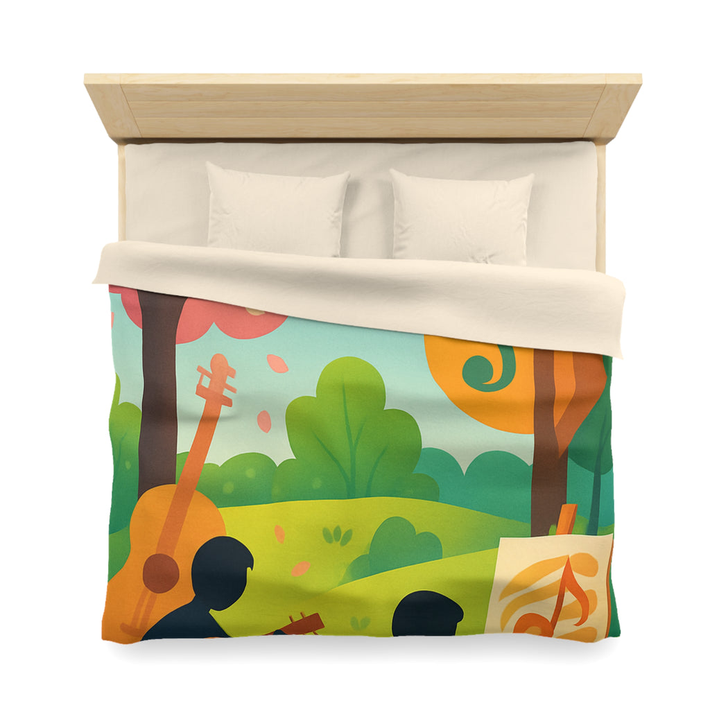 Housse de Couette Microfibre Design Artistique Moderne Décoration Chambre Confort Premium