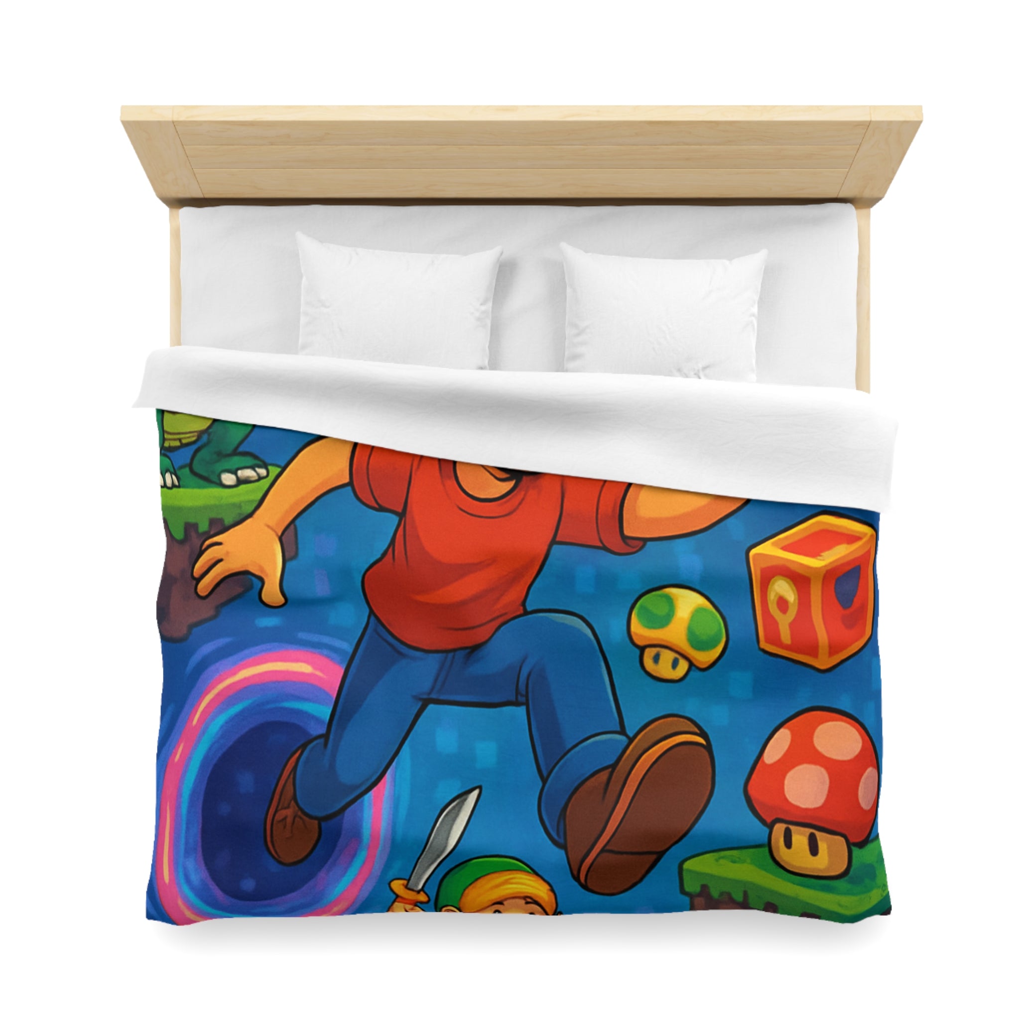 Housse de Couette Microfibre Illustration Unique Design Moderne Décoration Intérieure Raffinée