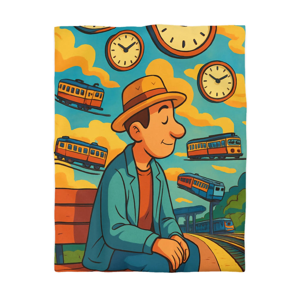 Housse de Couette Microfibre Art Graphique Contemporain Style Décoratif Chambre Tendance