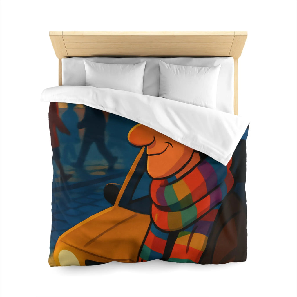 Housse de Couette Microfibre Art Graphique Contemporain Style Décoratif Chambre Tendance