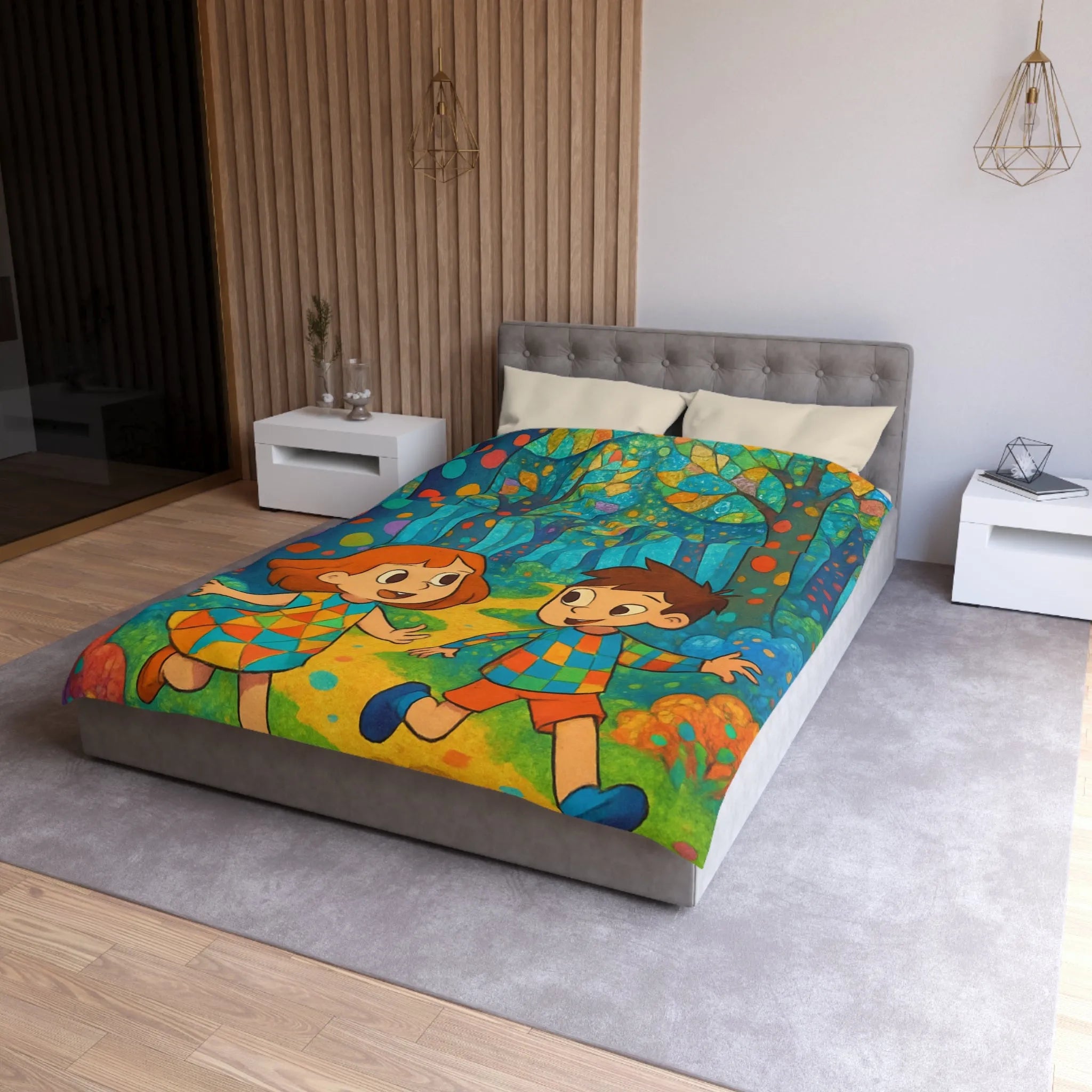 Housse de Couette Microfibre Création Artistique Moderne Design Exclusif Décoration Chambre