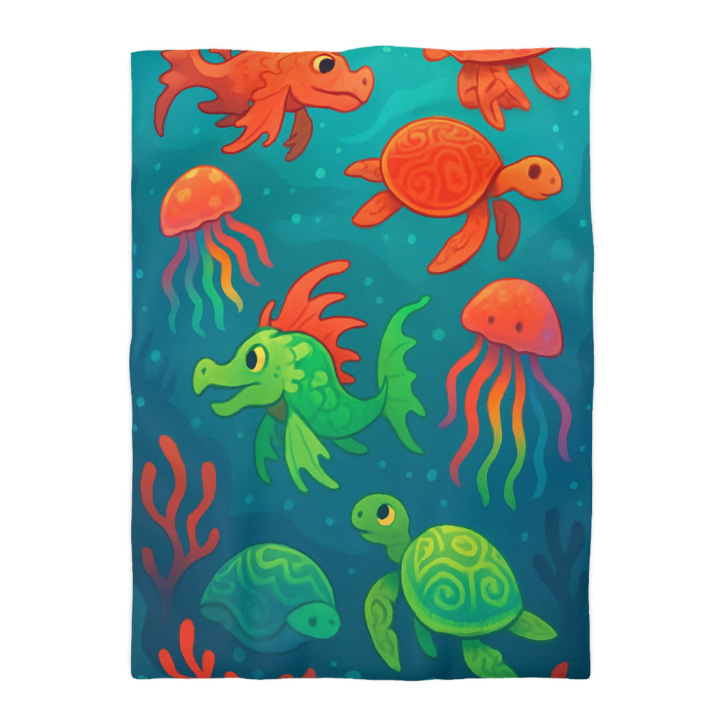 Housse de Couette Microfibre Illustration Unique Design Moderne Décoration Intérieure Raffinée