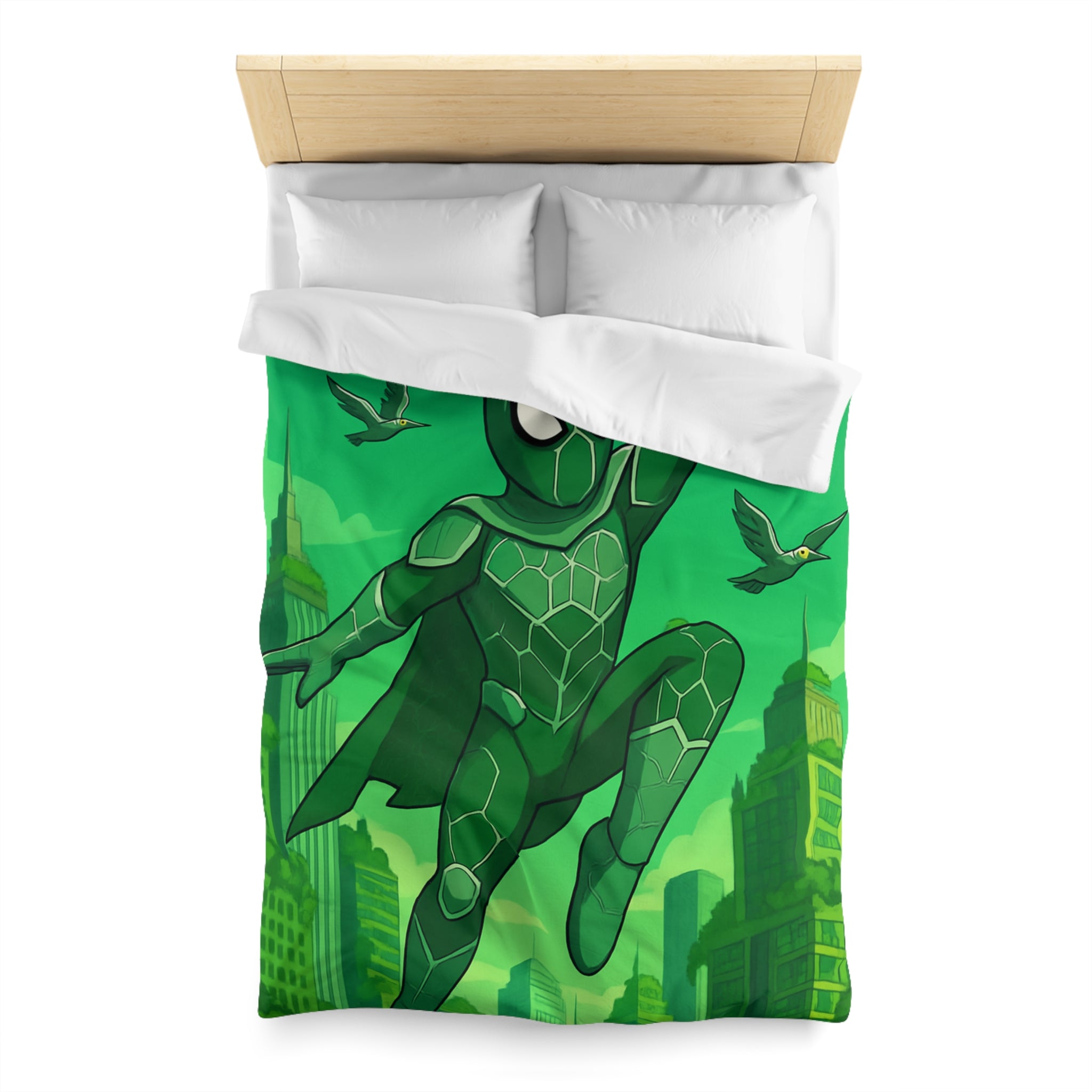 Housse de Couette Microfibre Motif Créatif Original Style Contemporain Chambre Élégante