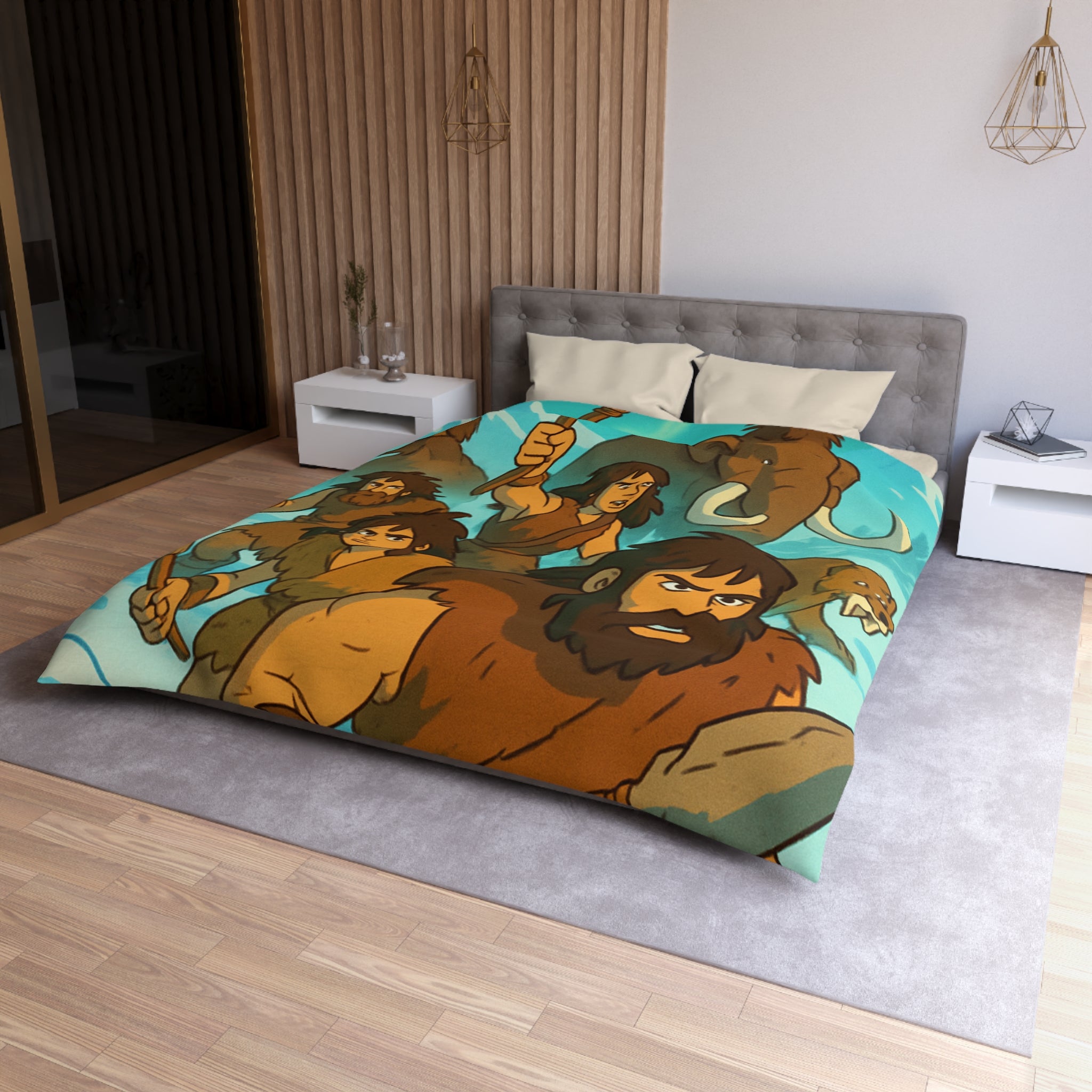 Housse de Couette Microfibre Design Artistique Moderne Décoration Chambre Confort Premium