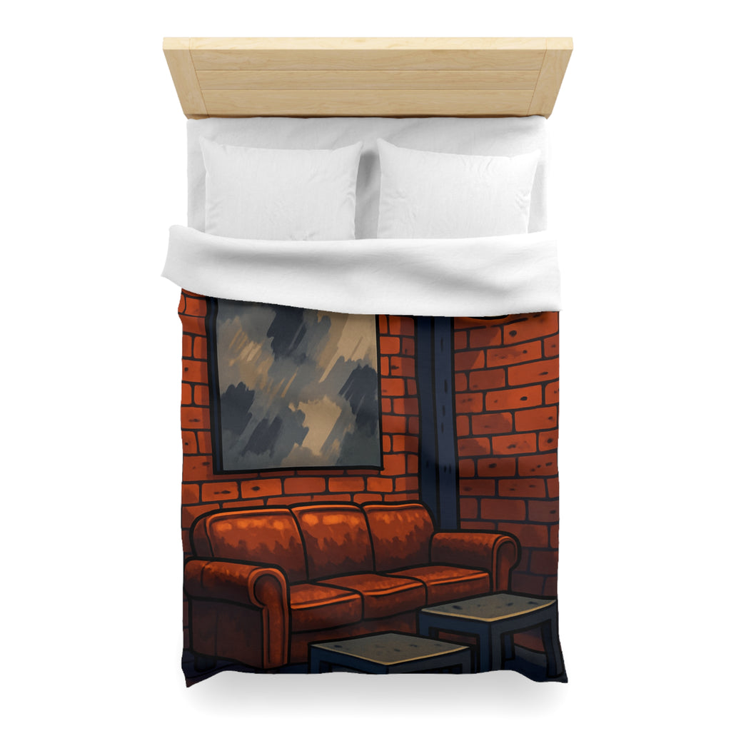 Housse de Couette Microfibre Illustration Unique Design Moderne Décoration Intérieure Raffinée