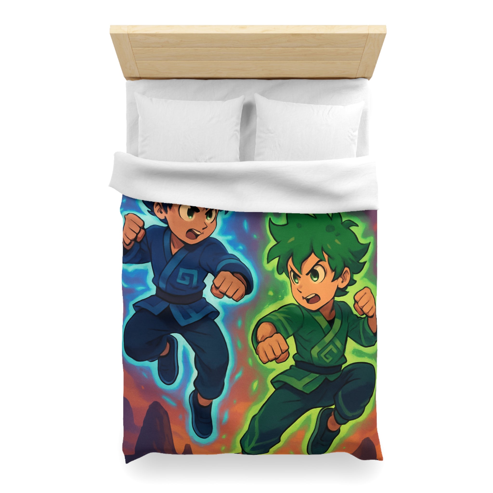 Housse de Couette Microfibre Illustration Unique Design Moderne Décoration Intérieure Raffinée