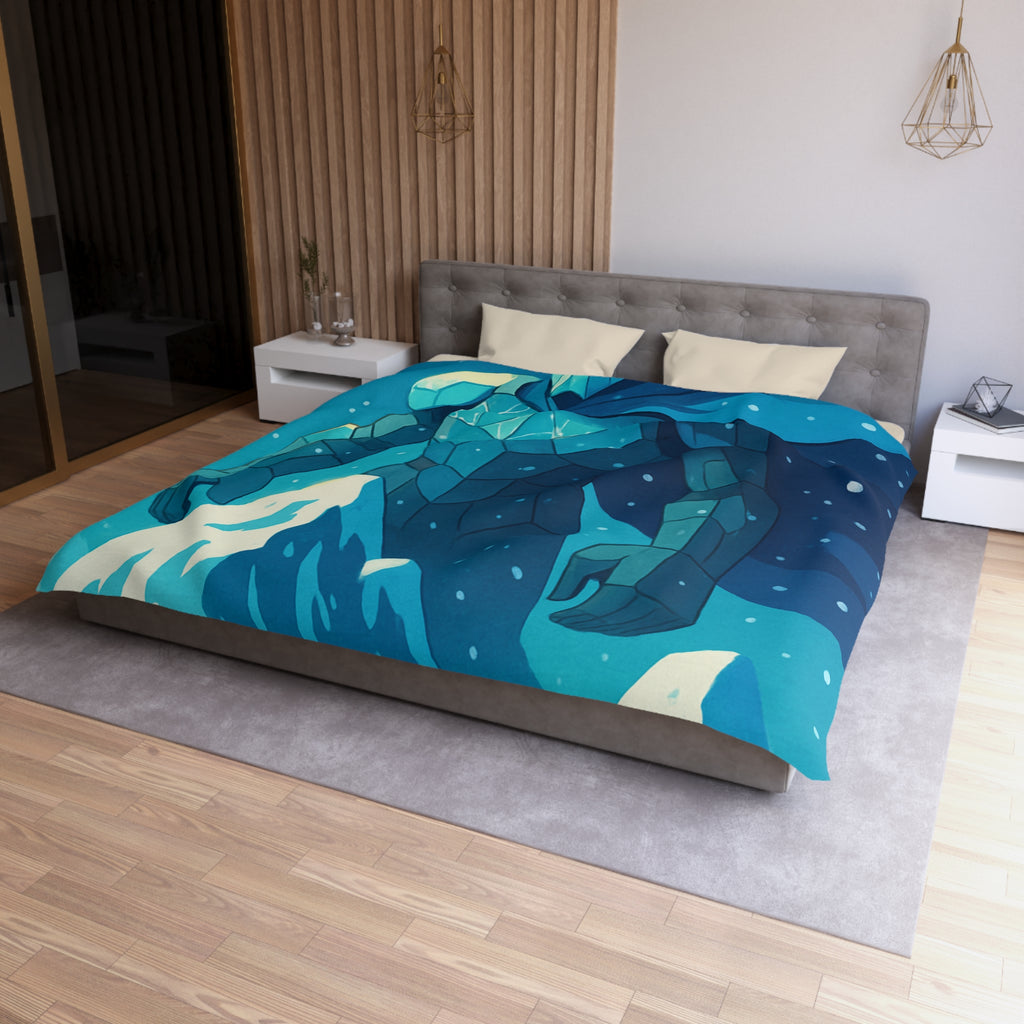 Housse de Couette Microfibre Illustration Unique Design Moderne Décoration Intérieure Raffinée