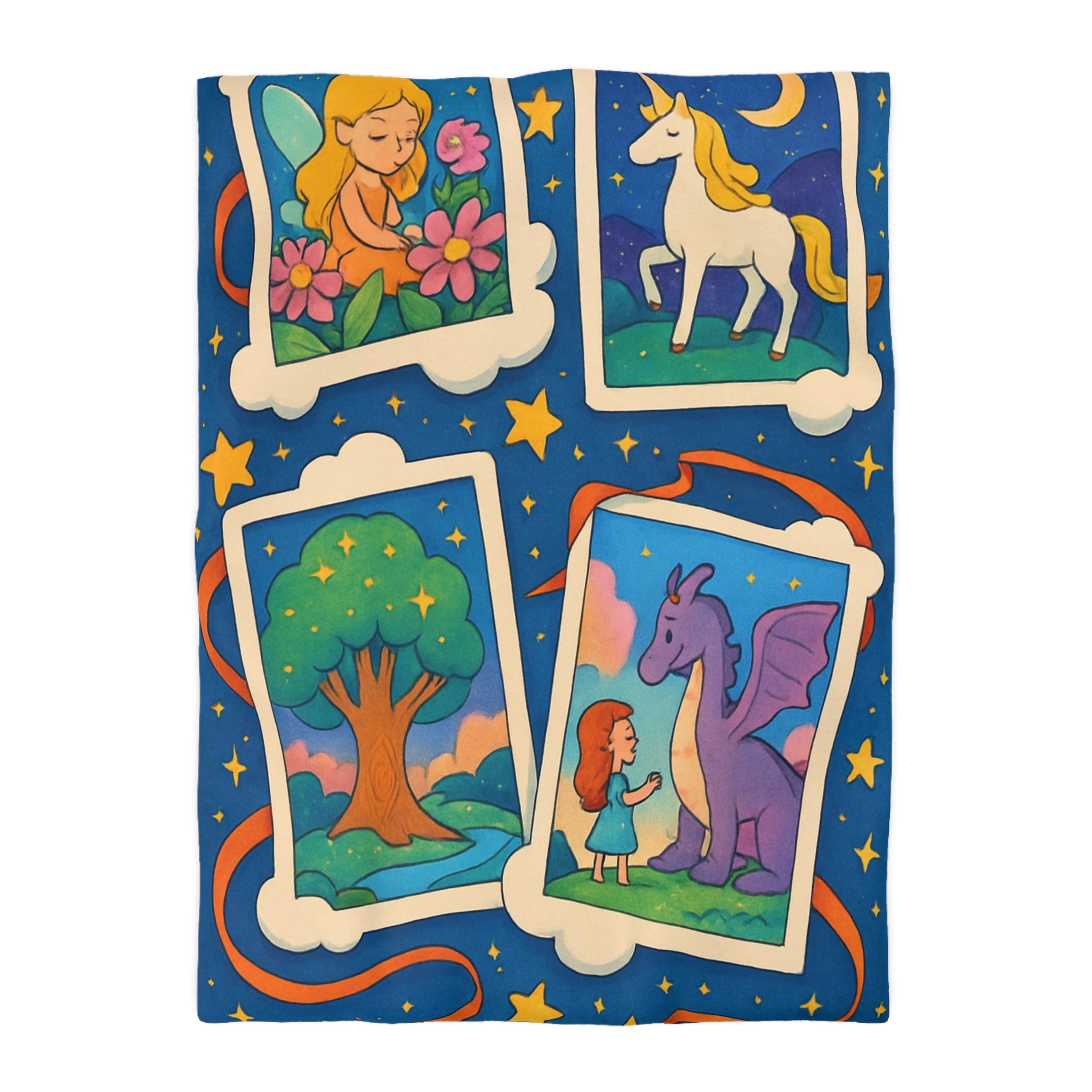 Housse de Couette Microfibre Illustration Unique Design Moderne Décoration Intérieure Raffinée