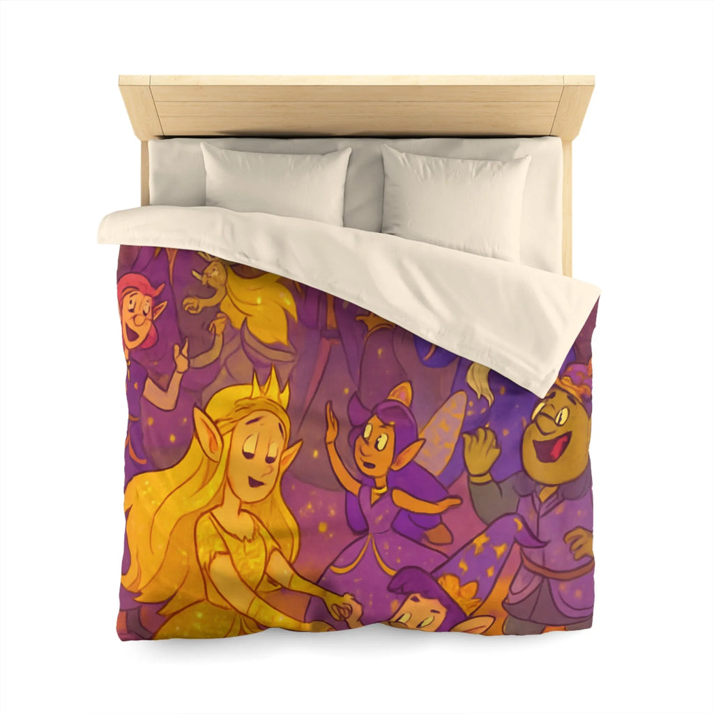 Housse de Couette Féerique avec Elfe dans une Scène de Fête Magique Enchantée