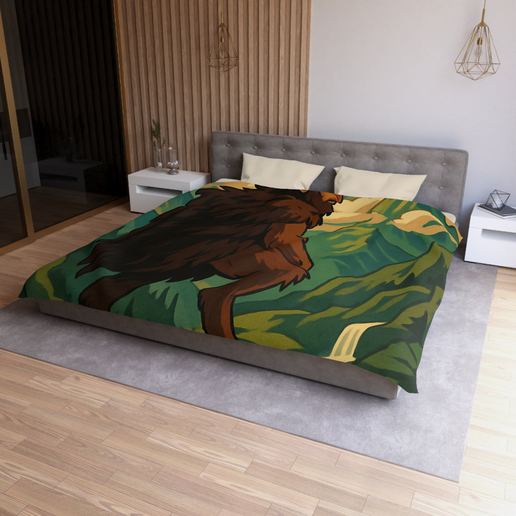 Housse de Couette Microfibre Design Artistique Moderne Décoration Chambre Confort Premium