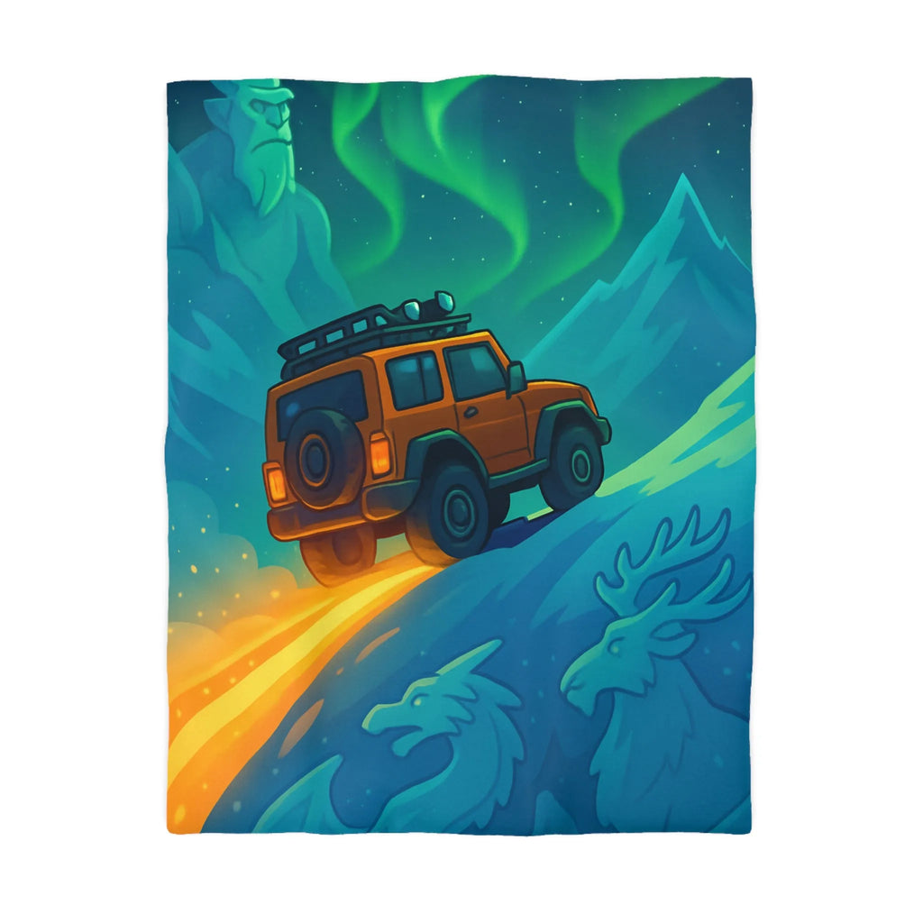 Aventure Hivernale Arctique avec Motifs Scandinaves et Aurores Boréales Scintillantes