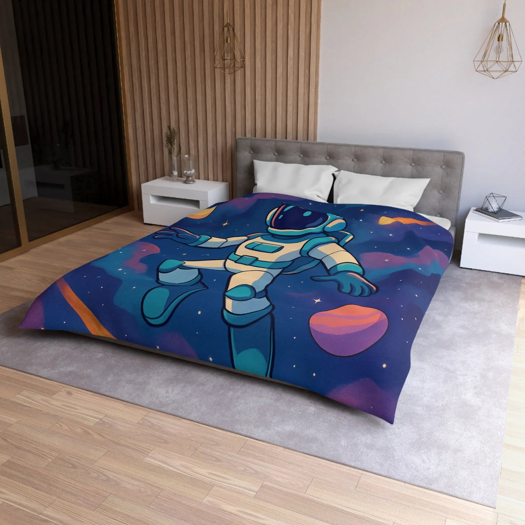 Housse de couette espace avec astronaute et planètes pour chambre d'enfant rêveuse