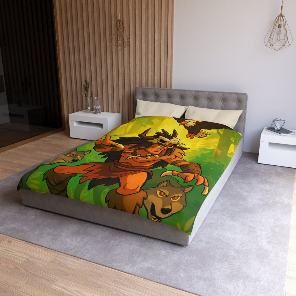 Sauvage Rêveur : Housse de Couette Motif Chaman Animaux Forêt Mystique