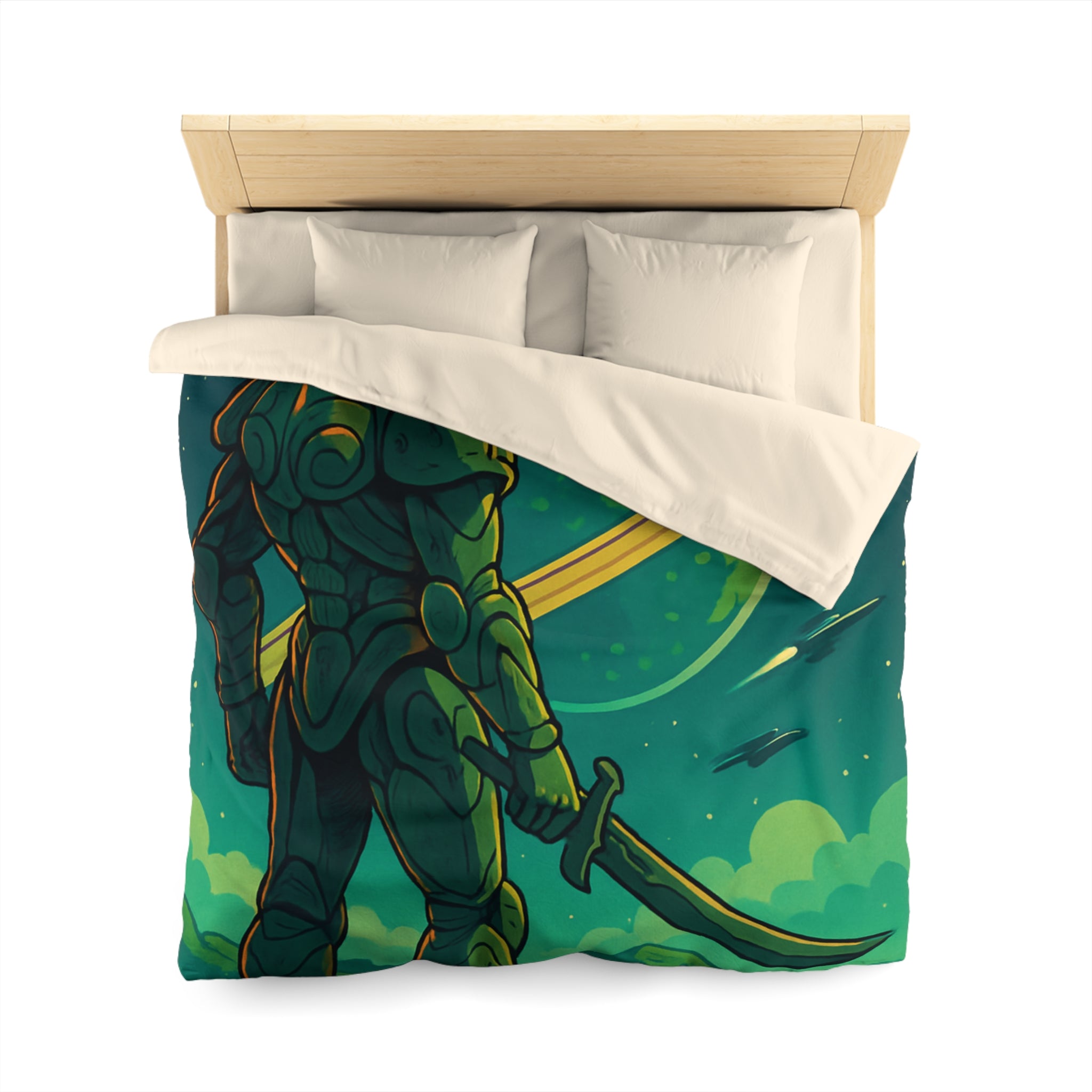 Housse de Couette Microfibre Design Artistique Moderne Décoration Chambre Confort Premium