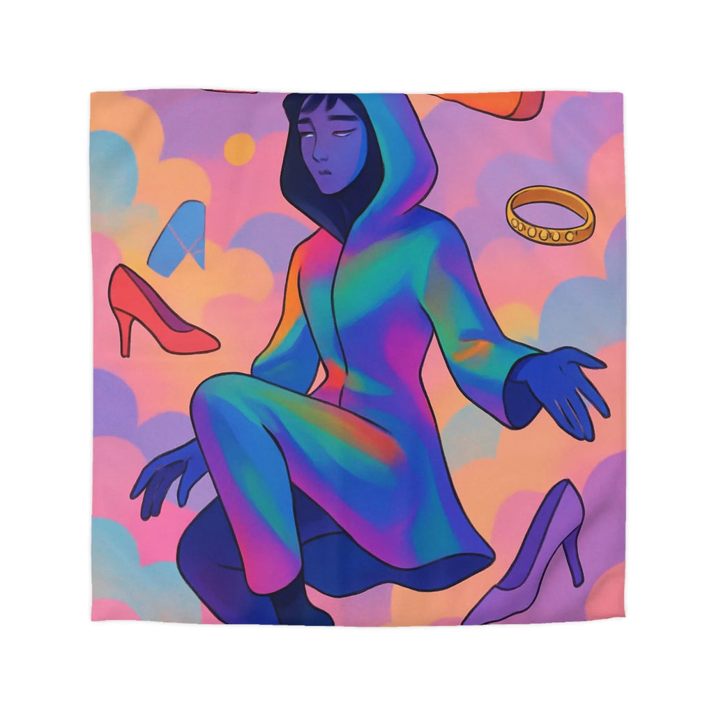 Housse de Couette Microfibre Art Graphique Contemporain Style Décoratif Chambre Tendance