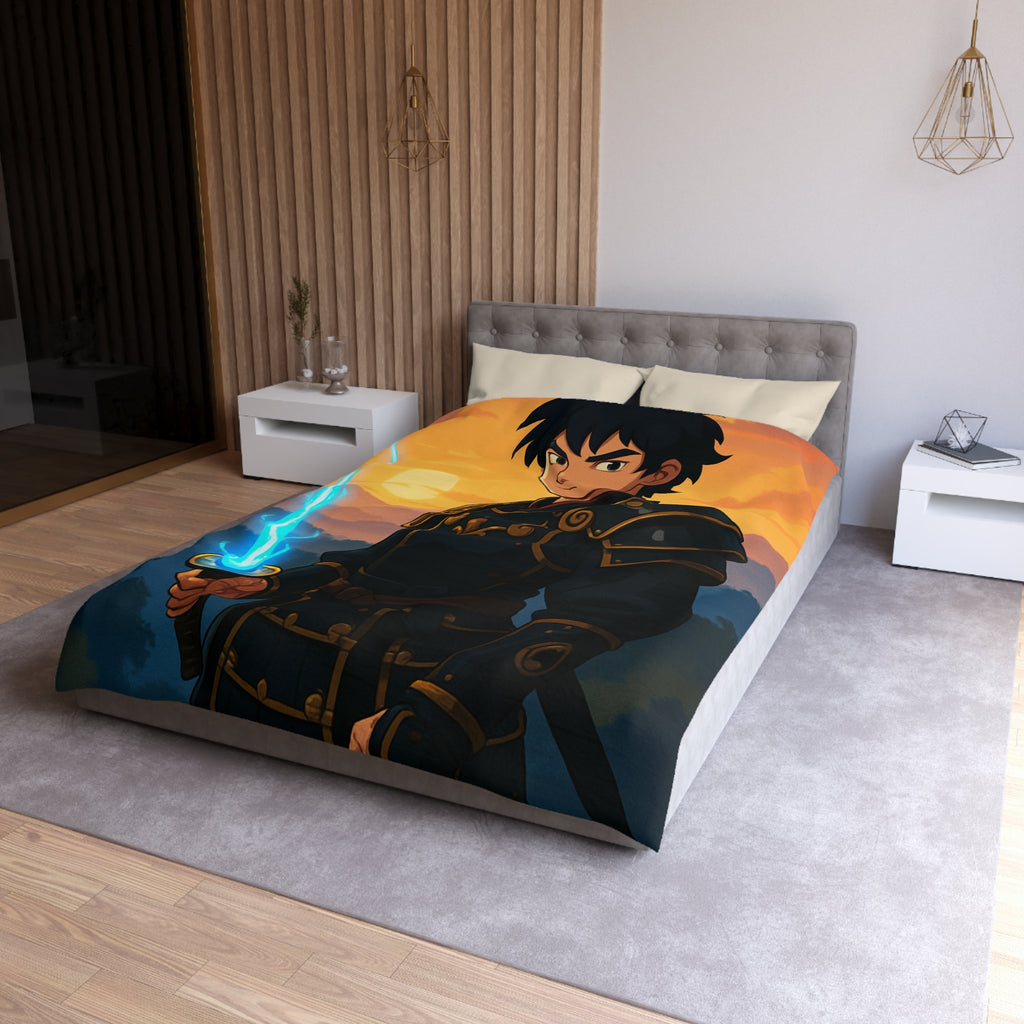 Housse de Couette Microfibre Motif Créatif Original Style Contemporain Chambre Élégante