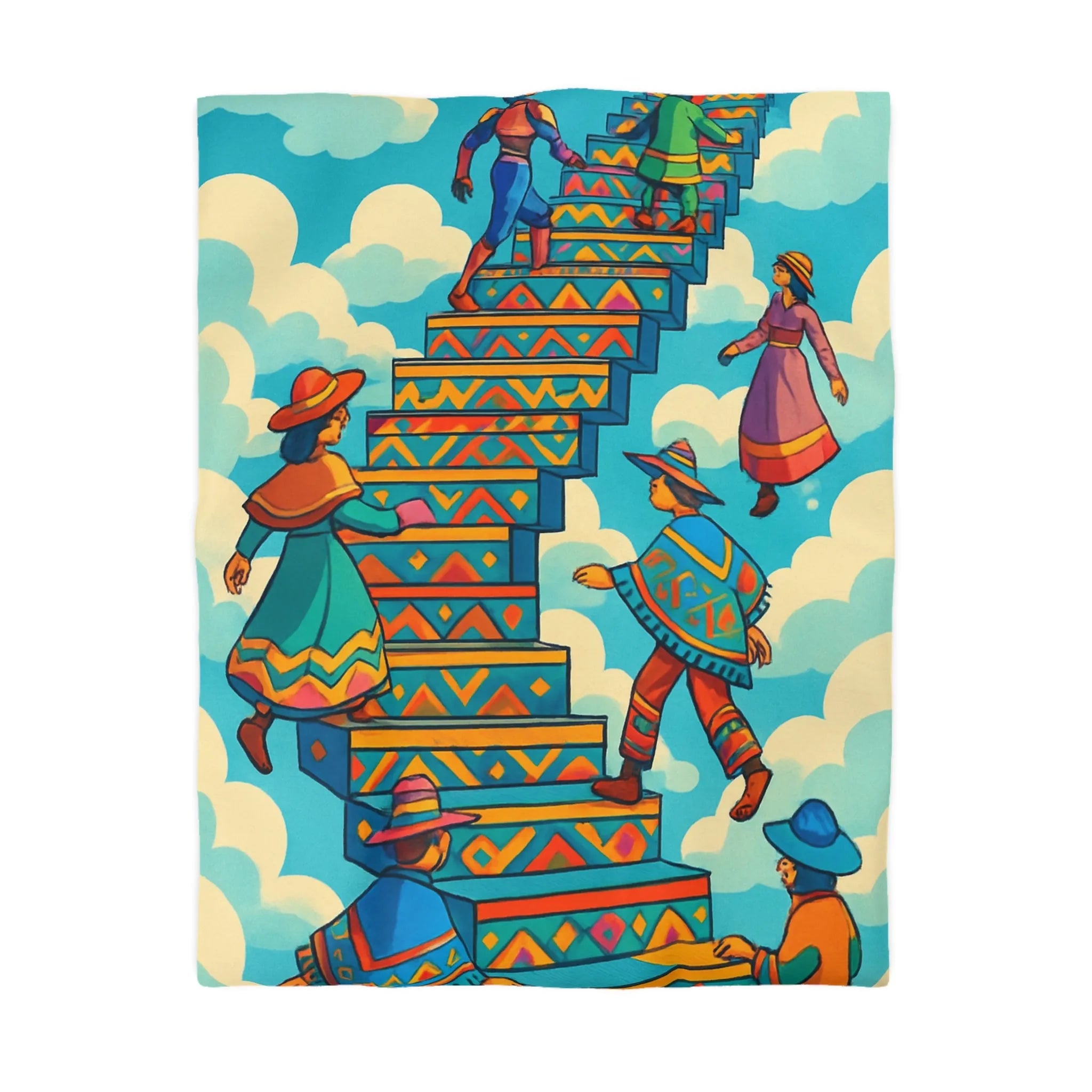 Housse de Couette Microfibre Art Graphique Contemporain Style Décoratif Chambre Tendance