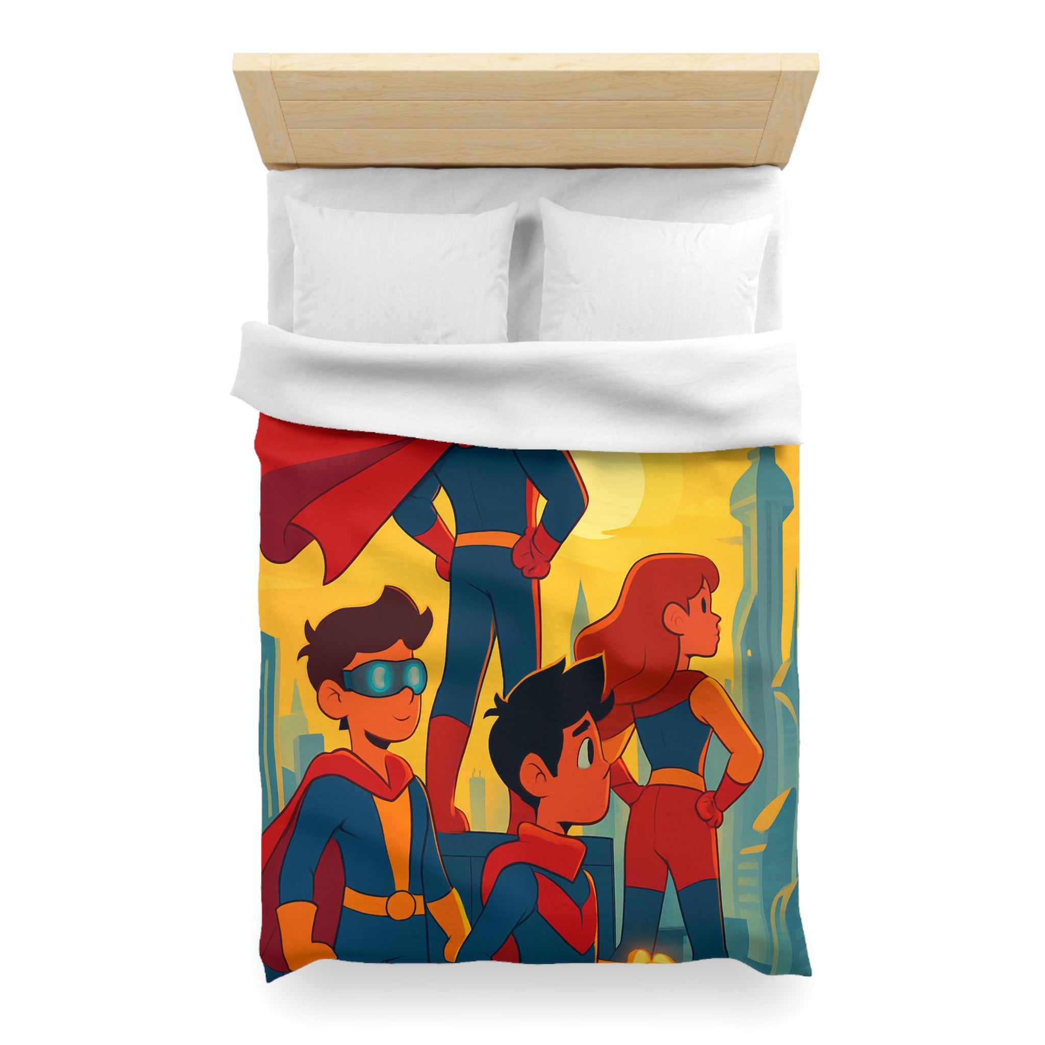 Housse de Couette Microfibre Illustration Unique Design Moderne Décoration Intérieure Raffinée