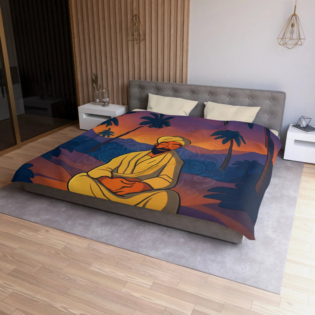 Housse de Couette Microfibre Art Graphique Contemporain Style Décoratif Chambre Tendance