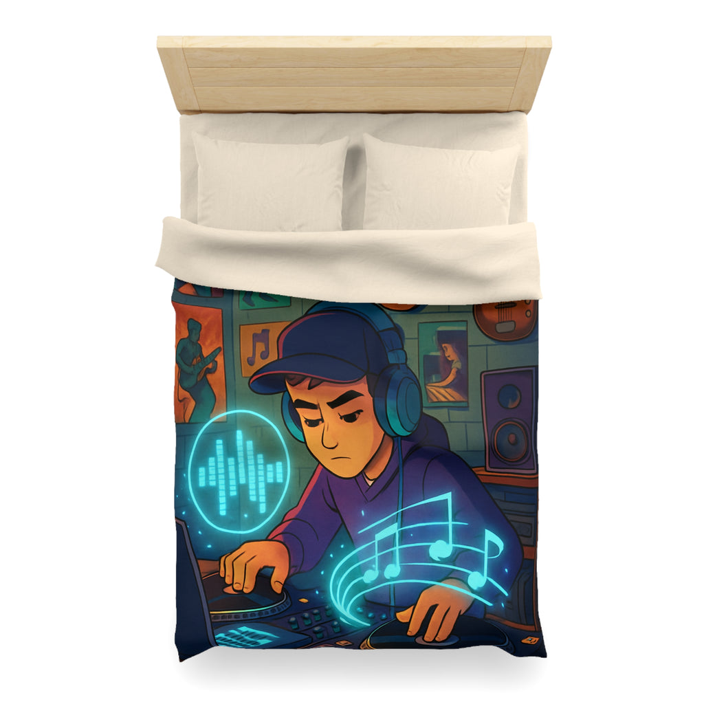 Housse de Couette Microfibre Illustration Unique Design Moderne Décoration Intérieure Raffinée