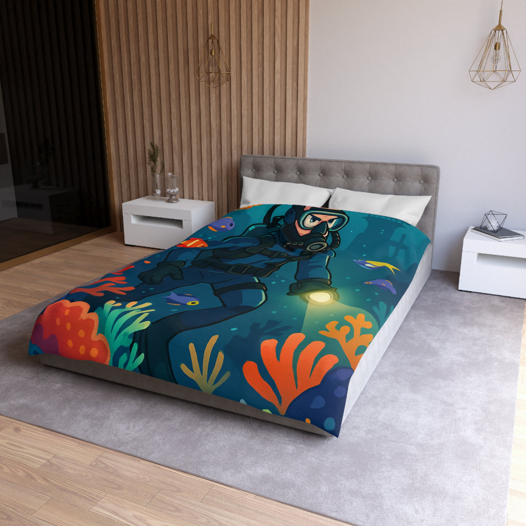 Housse de Couette Microfibre Design Artistique Moderne Décoration Chambre Confort Premium