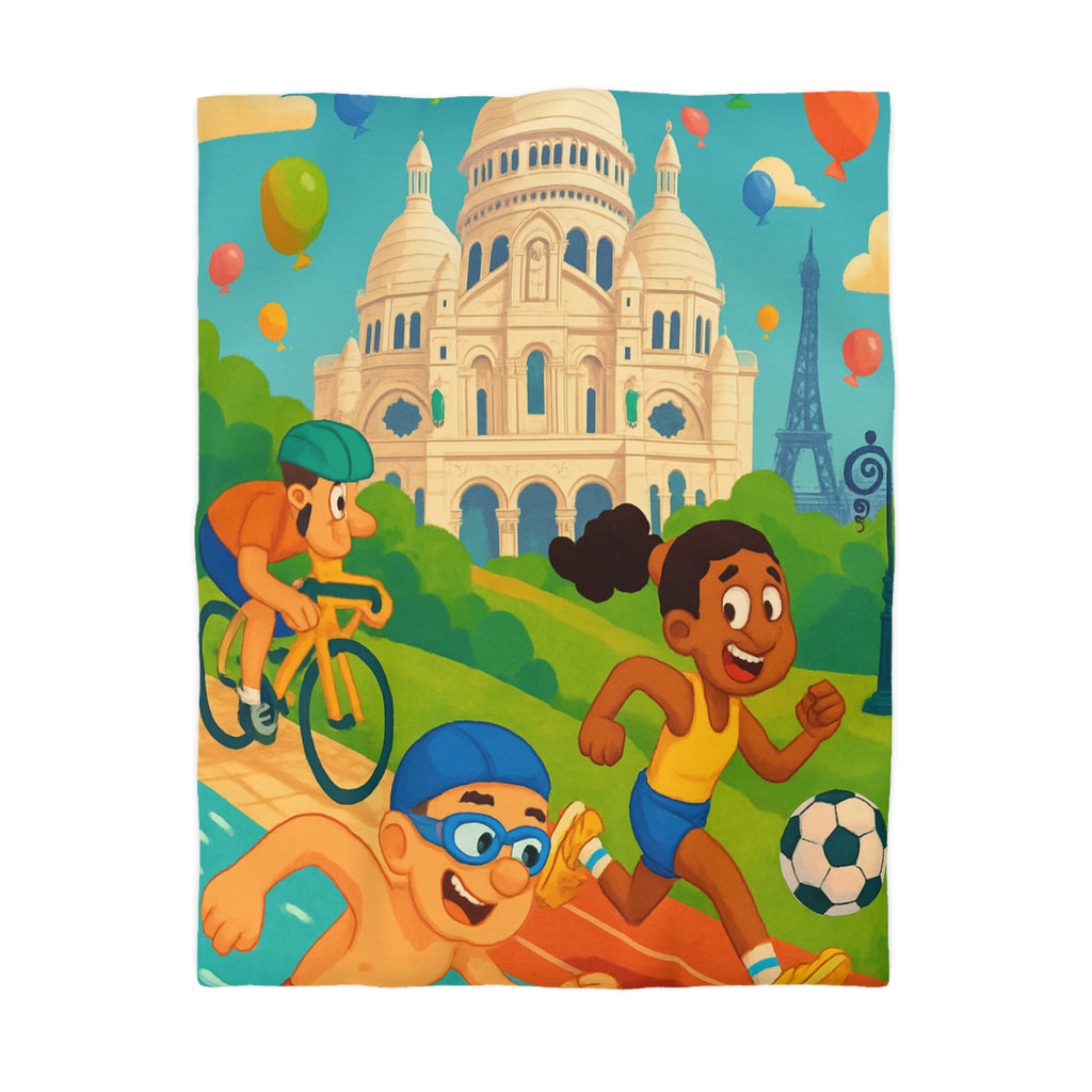 Housse de Couette Microfibre Illustration Unique Design Moderne Décoration Intérieure Raffinée