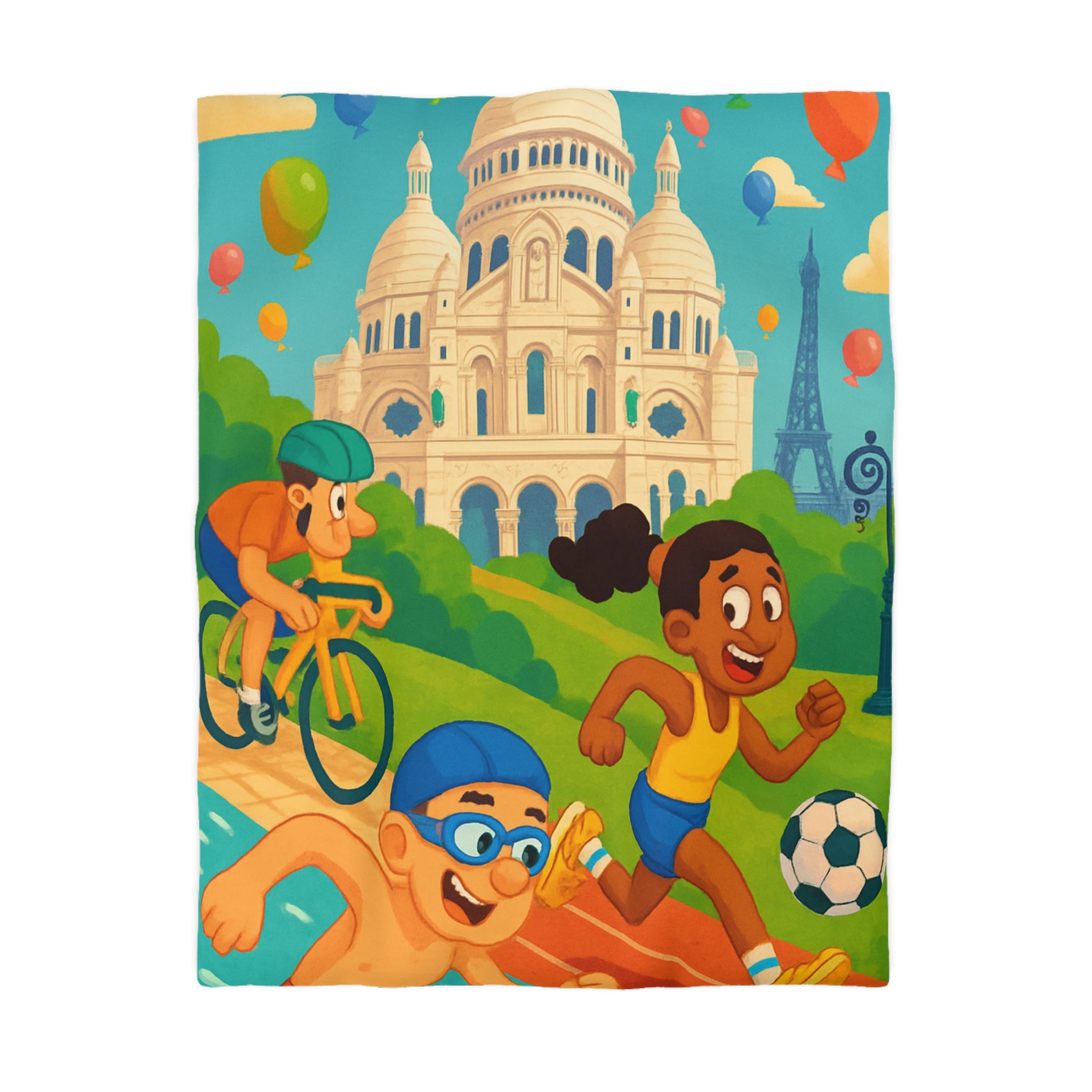 Housse de Couette Microfibre Illustration Unique Design Moderne Décoration Intérieure Raffinée