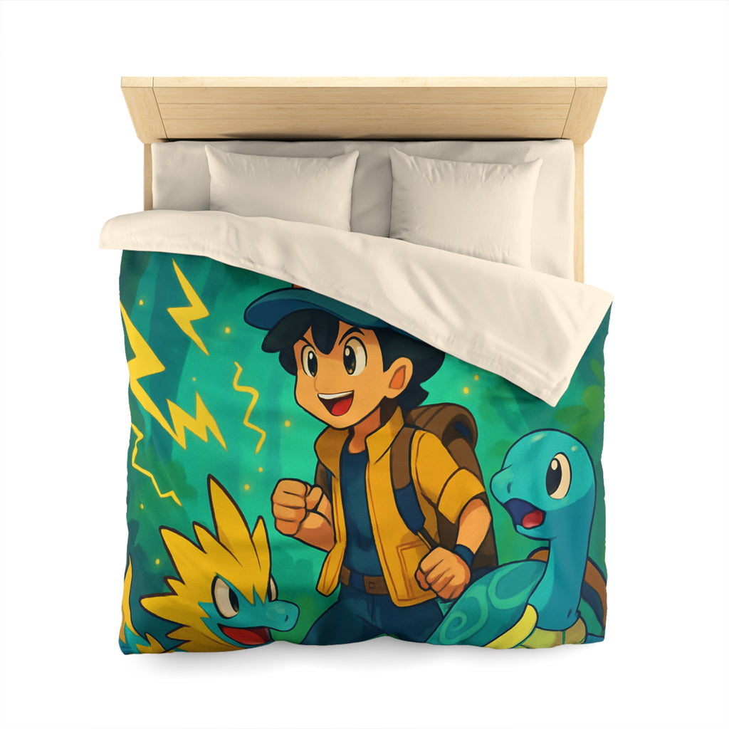 Housse de Couette Microfibre Motif Créatif Original Style Contemporain Chambre Élégante