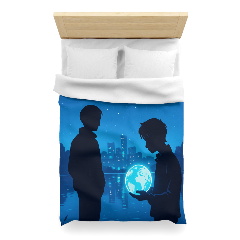 Housse de Couette Microfibre Design Artistique Moderne Décoration Chambre Confort Premium