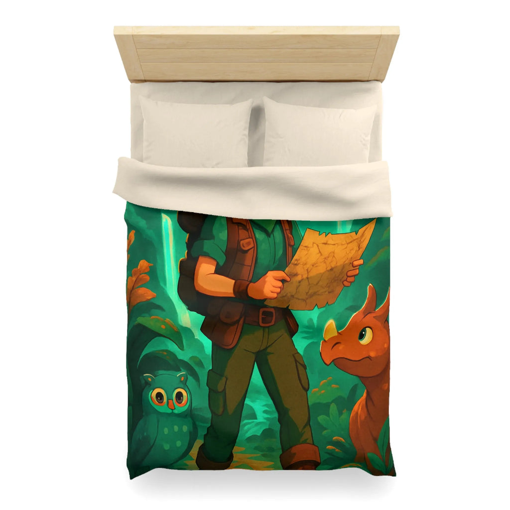 Aventure Enchantée: Enfant Voyageur, Animaux Magiques, Carte Mystérieuse, Forêt Lumineuse, Cascade Sereine